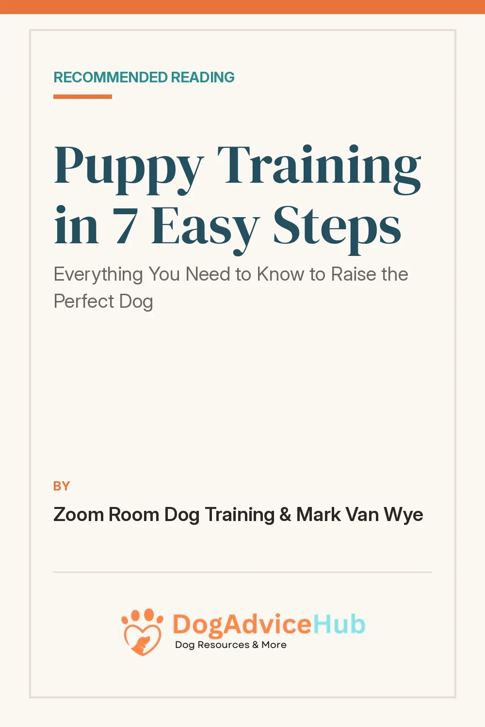 dah book card puppy training 7 easy steps